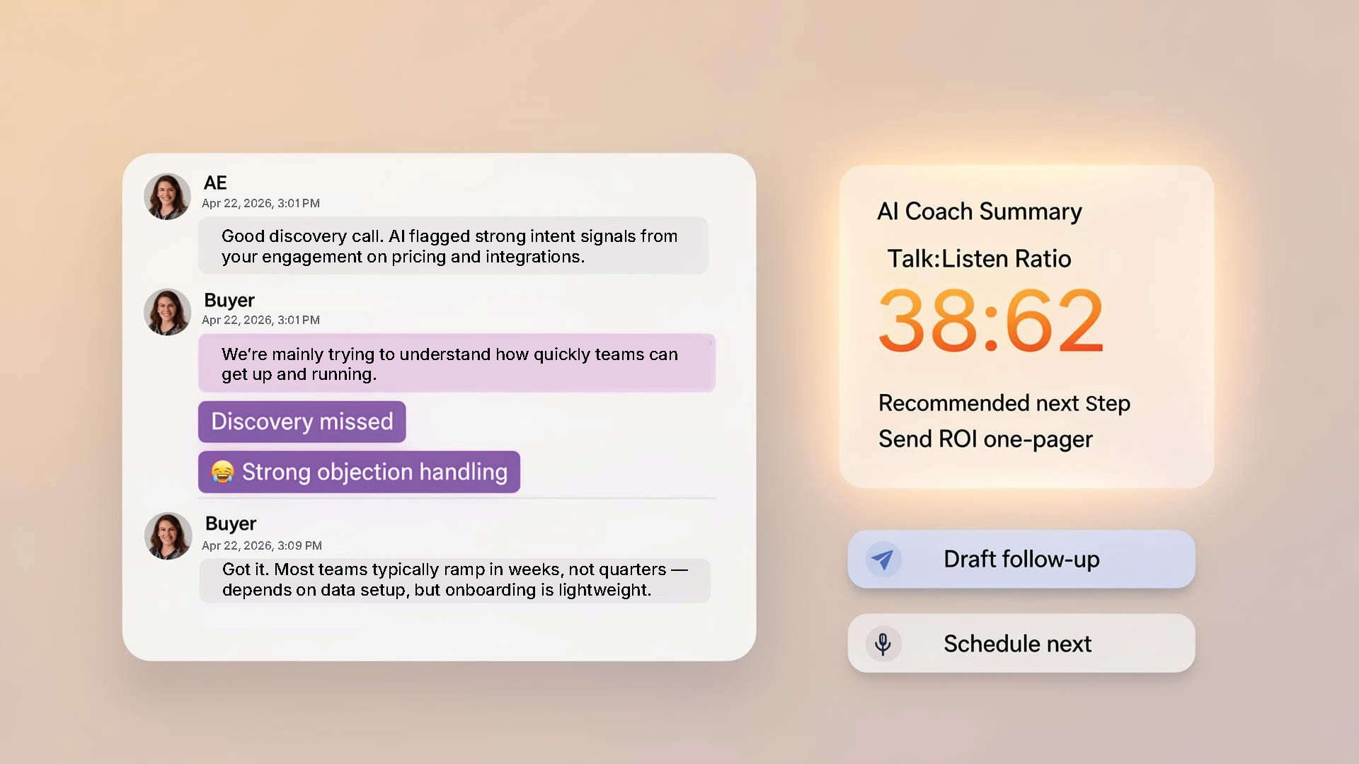 Puller AI Coaching interface